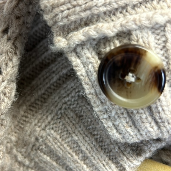 Lord & Taylor Chunky Cardigan Wool Alpaca Blend Wide Collar Sweater Vint… - Picture 6 of 10